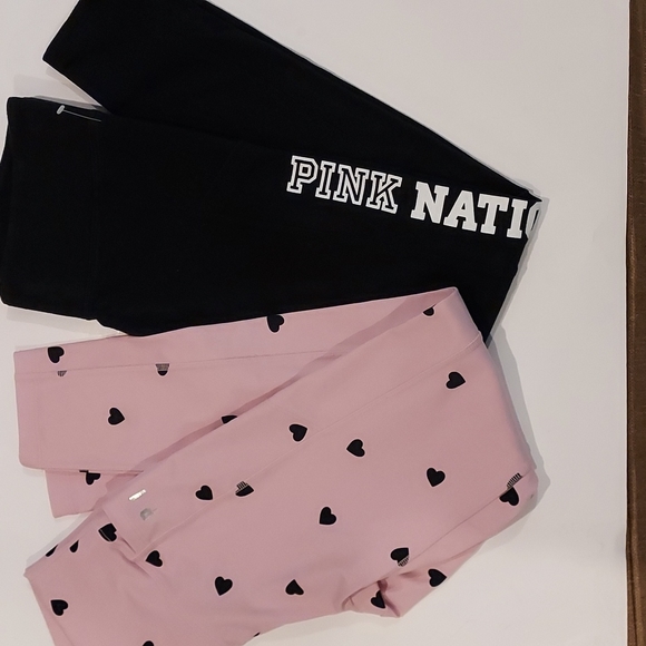 NWOT 2 Pair Women's Victoria's Secret Pink  Leggings Size S - Picture 12 of 14
